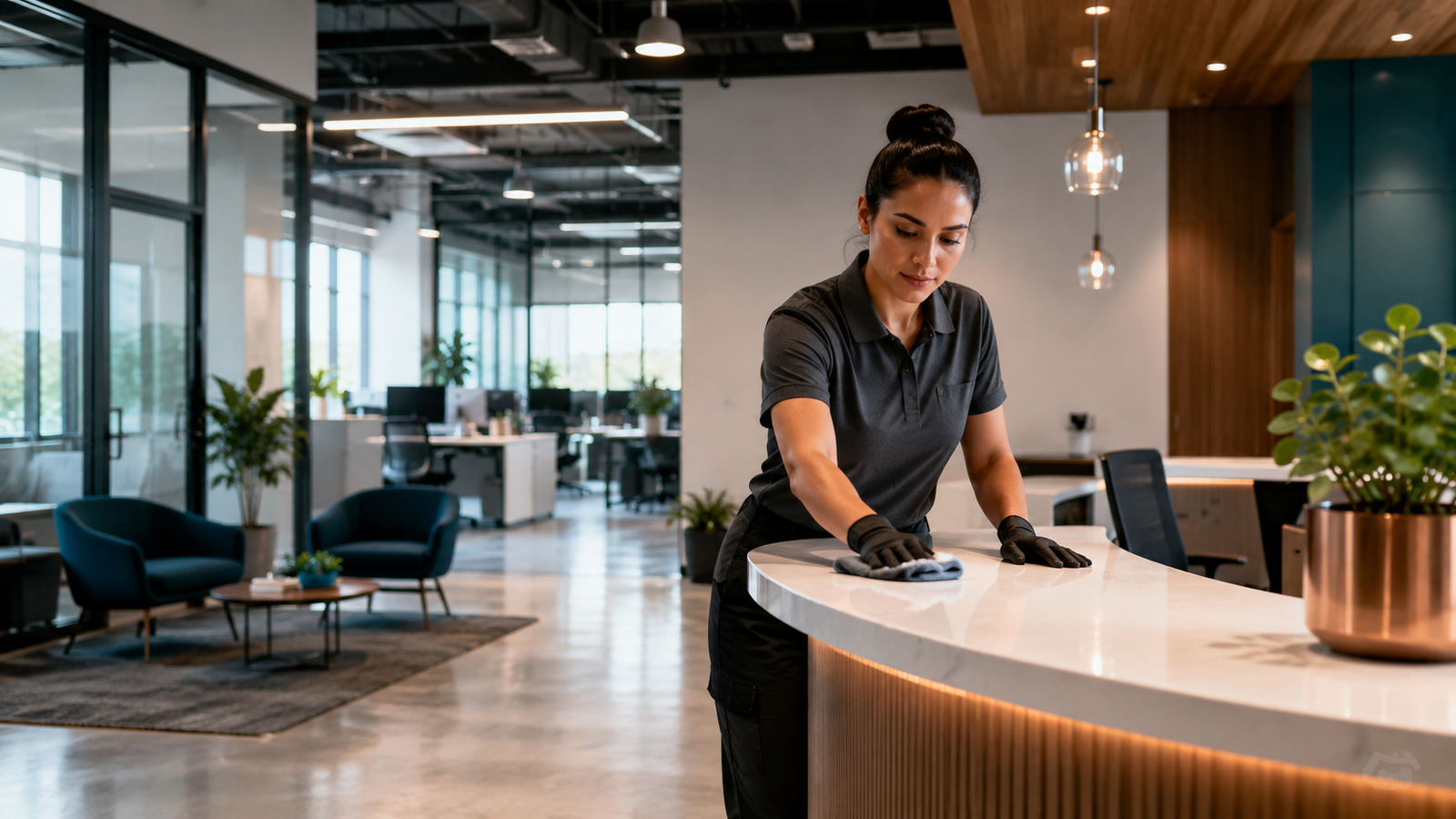 Hotel lobby and hospitality guest environment