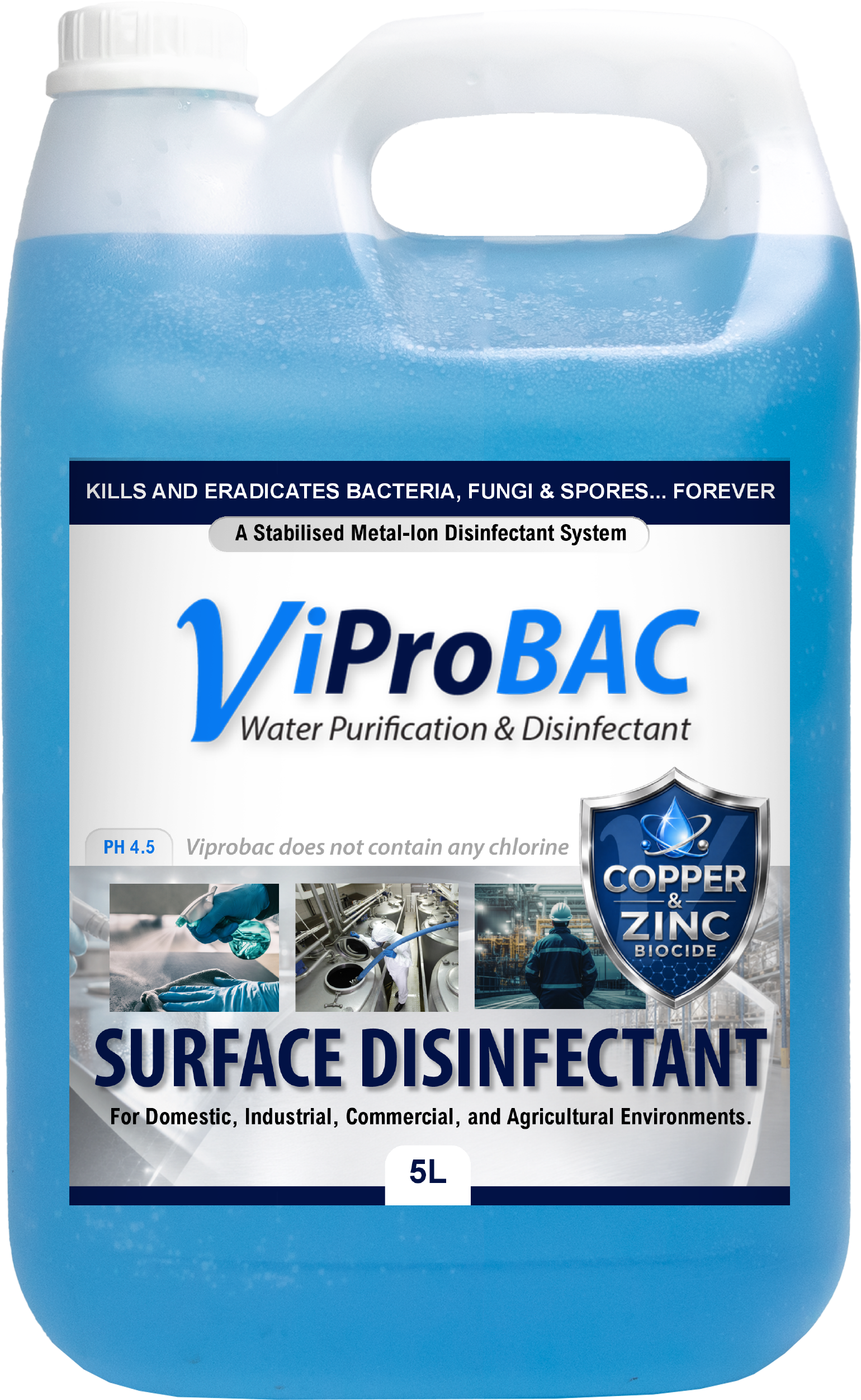 Viprobac 5 litre Surface Disinfectant container